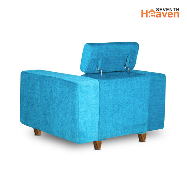 Berlin 1 Seater Sofa- ( Premium Molfino Fabric-Sky Blue )