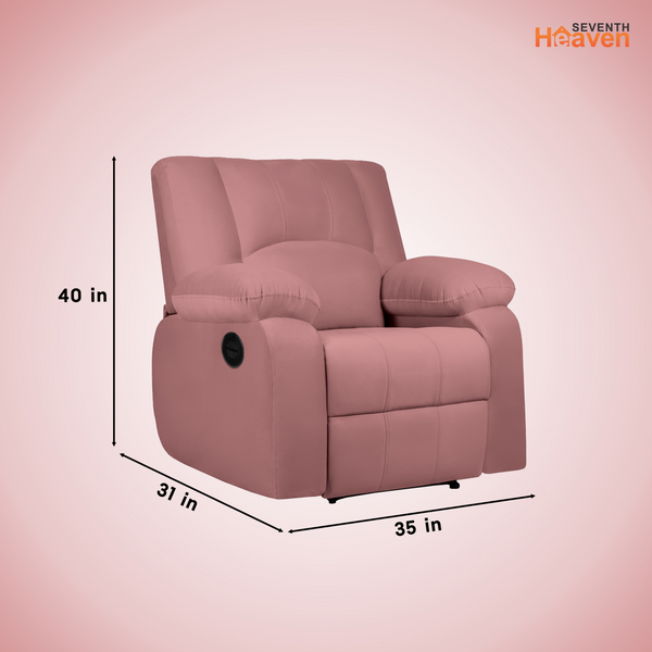 Phoenix Icon 1 Seater Motorise Recliner – ( DIY-Friendly, Plush Suede - Peach )