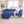 Sydney 4 Seater Sofa with Ottoman- ( Plush Suede Fabric- Blue )