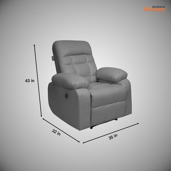 Havana 1 Seater Motorised Recliner – ( Spacious, Luxurious & DIY-Friendly - Grey )
