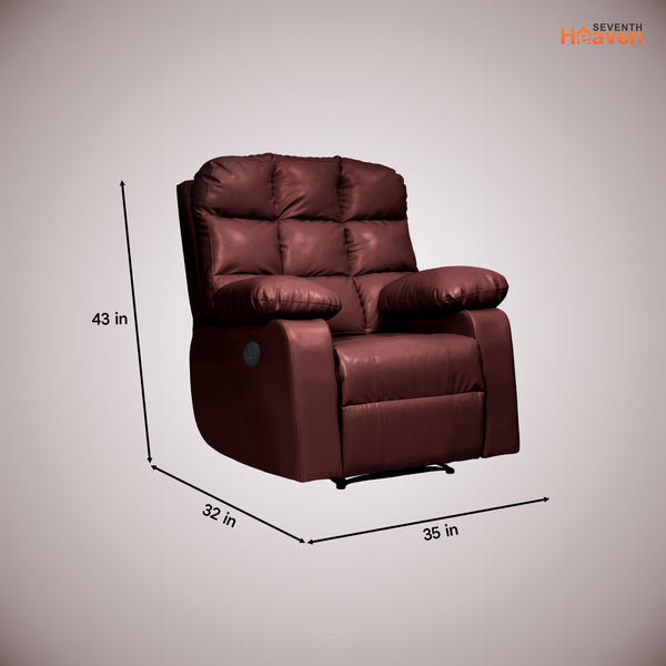 Lumina 1 Seater Motorised Recliner – ( Spacious, Luxurious & DIY-Friendly - Brown )