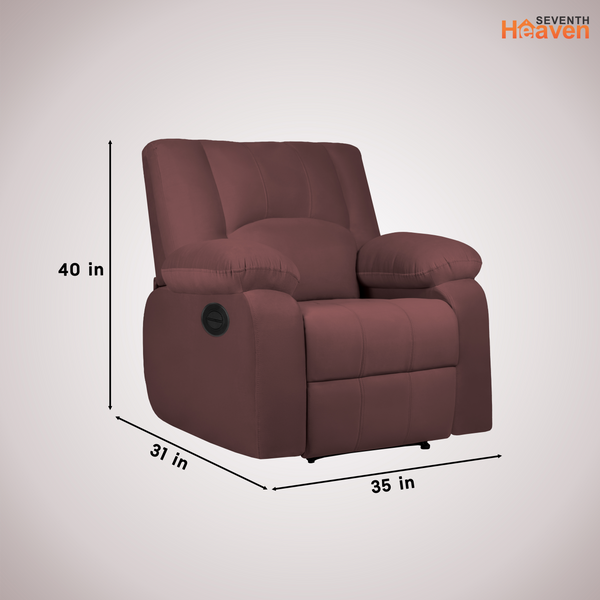 Phoenix Icon 1 Seater Motorise Recliner – ( DIY-Friendly, Plush Suede - Brown )
