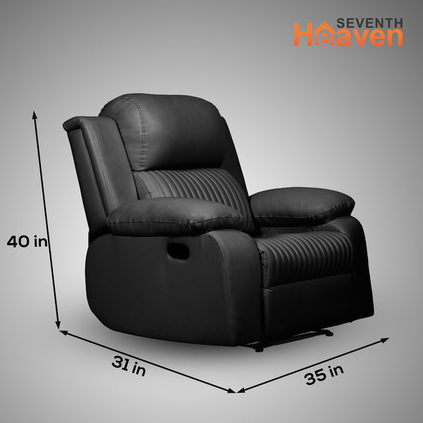Miami 1 Seater Recliner – ( Spacious, Luxurious & DIY-Friendly- Black )