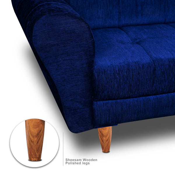 Milan 2 Seater Sofa - ( Premium Molfino Fabric- Blue )