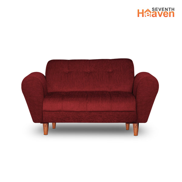 Milan 2 Seater Sofa - ( Premium Molfino Fabric- Maroon )