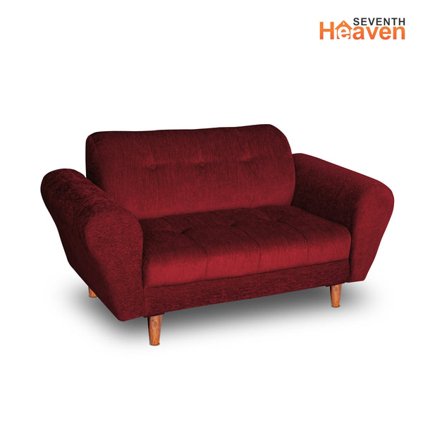 Milan 2 Seater Sofa - ( Premium Molfino Fabric- Maroon )