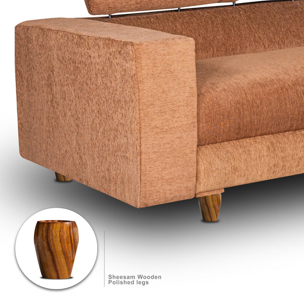 Berlin 2 Seater Sofa- ( Premium Molfino Fabric- Beige )