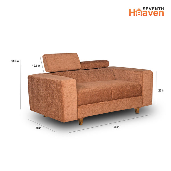 Berlin 2 Seater Sofa- ( Premium Molfino Fabric- Beige )