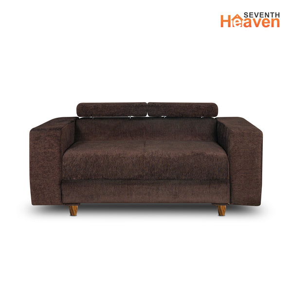 Berlin 2 Seater Sofa- ( Premium Molfino Fabric- Brown )