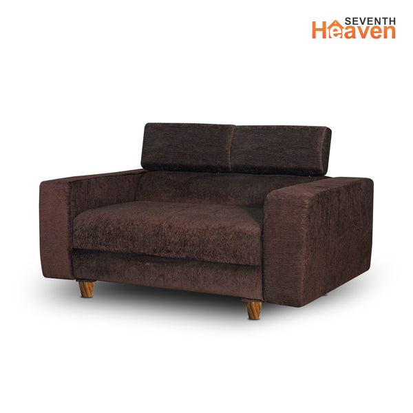 Berlin 2 Seater Sofa- ( Premium Molfino Fabric- Brown )
