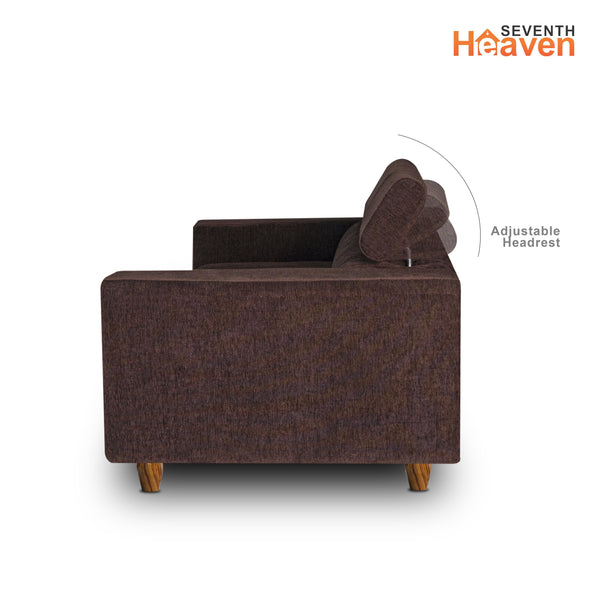 Berlin 2 Seater Sofa- ( Premium Molfino Fabric- Brown )