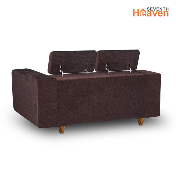 Berlin 2 Seater Sofa- ( Premium Molfino Fabric- Brown )
