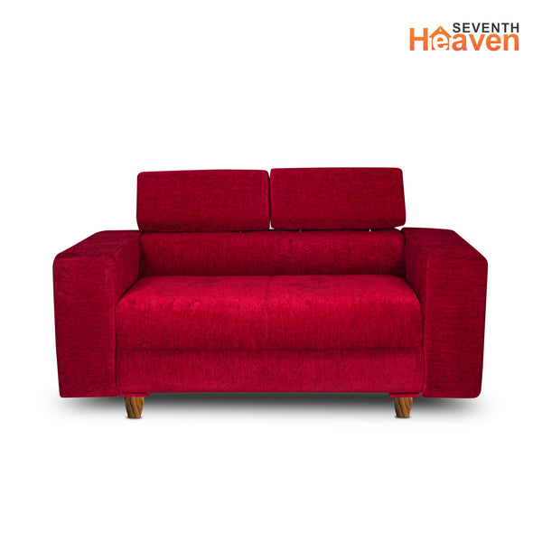 Berlin 2 Seater Sofa- ( Premium Molfino Fabric- Maroon )