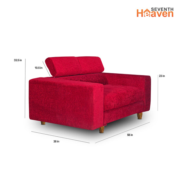 Berlin 2 Seater Sofa- ( Premium Molfino Fabric- Maroon )