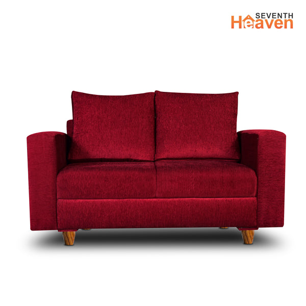 Rio 2 Seater Sofa- ( Premium Molfino Fabric- Maroon )