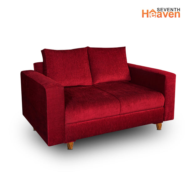 Rio 2 Seater Sofa- ( Premium Molfino Fabric- Maroon )
