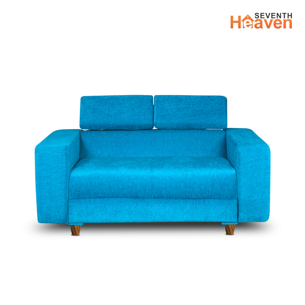 Berlin 2 Seater Sofa- ( Premium Molfino Fabric- Sky Blue )
