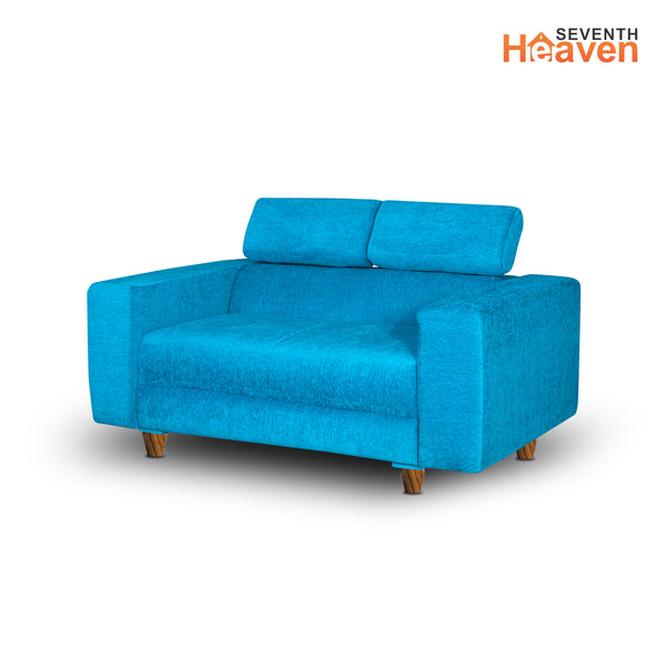 Berlin 2 Seater Sofa- ( Premium Molfino Fabric- Sky Blue )