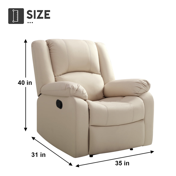 Phoenix 1 Seater Recliner – ( Spacious, Luxurious & DIY-Friendly- Beige )