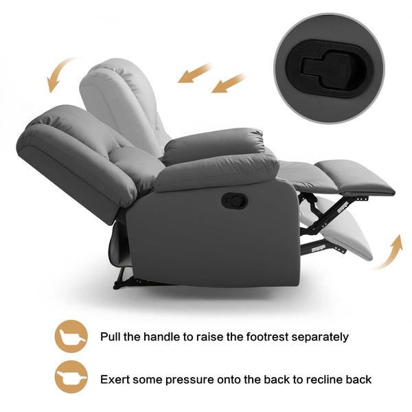 Phoenix 1 Seater Recliner – ( Spacious, Luxurious & DIY-Friendly- Grey )