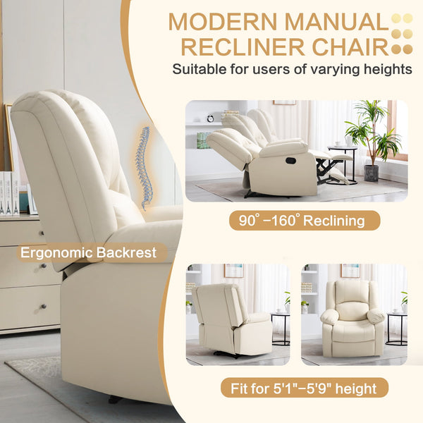 Phoenix 1 Seater Recliner – ( Spacious, Luxurious & DIY-Friendly- Beige )