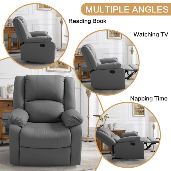 Phoenix 1 Seater Recliner – ( Spacious, Luxurious & DIY-Friendly- Grey )