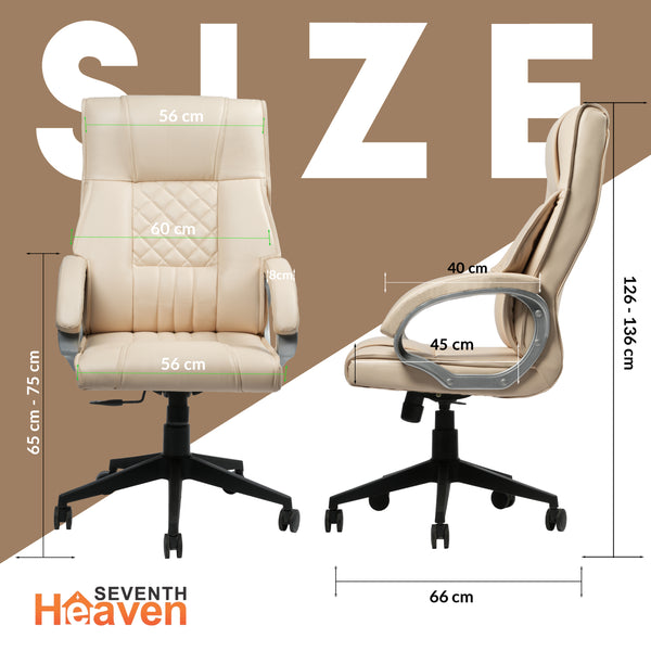 Magnum Mid-Back Office Chair – Ergonomic, Durable & Versatile (Leatherett - Beige)