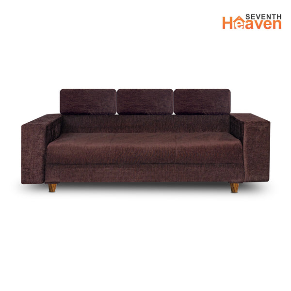Berlin (3+1+1) Seater Sofa- ( Premium Molfino Fabric- Brown )