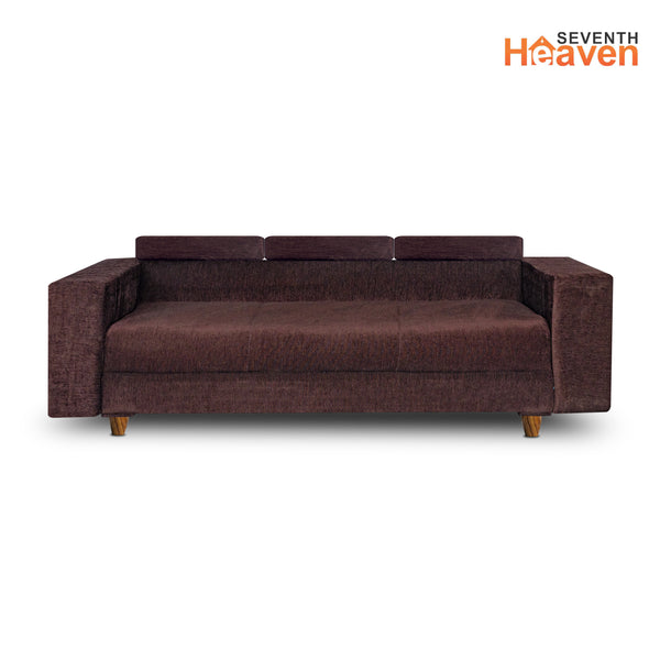 Berlin (3+1+1) Seater Sofa- ( Premium Molfino Fabric- Brown )