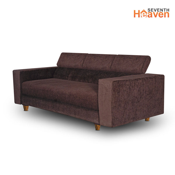 Berlin (3+1+1) Seater Sofa- ( Premium Molfino Fabric- Brown )