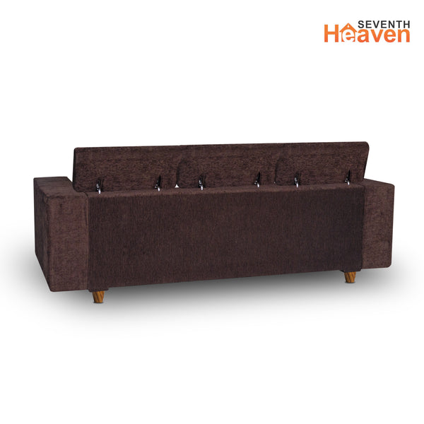 Berlin (3+1+1) Seater Sofa- ( Premium Molfino Fabric- Brown )