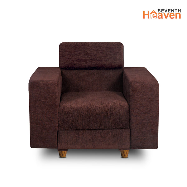 Berlin (3+1+1) Seater Sofa- ( Premium Molfino Fabric- Brown )