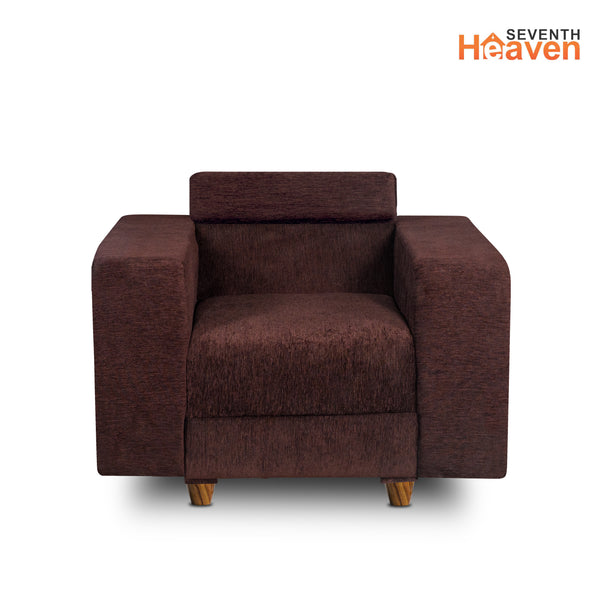 Berlin (3+1+1) Seater Sofa- ( Premium Molfino Fabric- Brown )