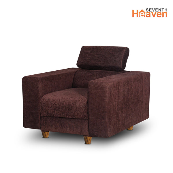 Berlin (3+1+1) Seater Sofa- ( Premium Molfino Fabric- Brown )