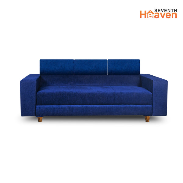 Berlin (3+1+1) Seater Sofa- ( Premium Molfino Fabric-Blue )