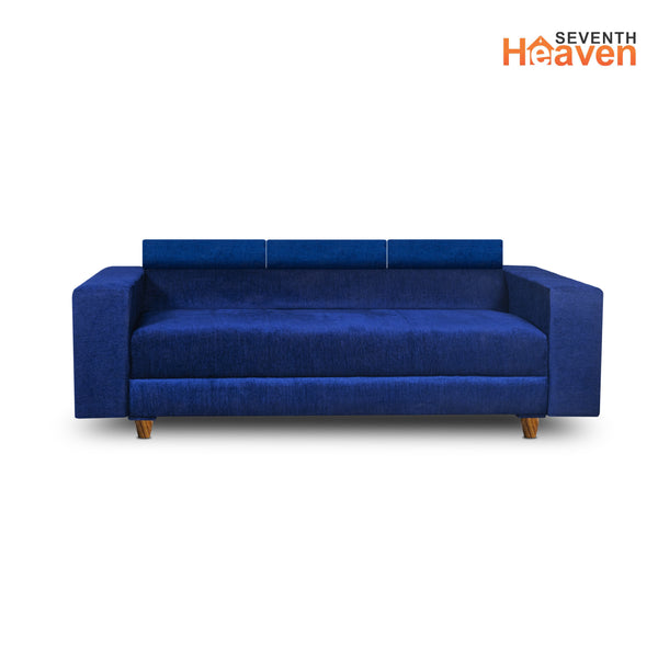 Berlin (3+1+1) Seater Sofa- ( Premium Molfino Fabric-Blue )