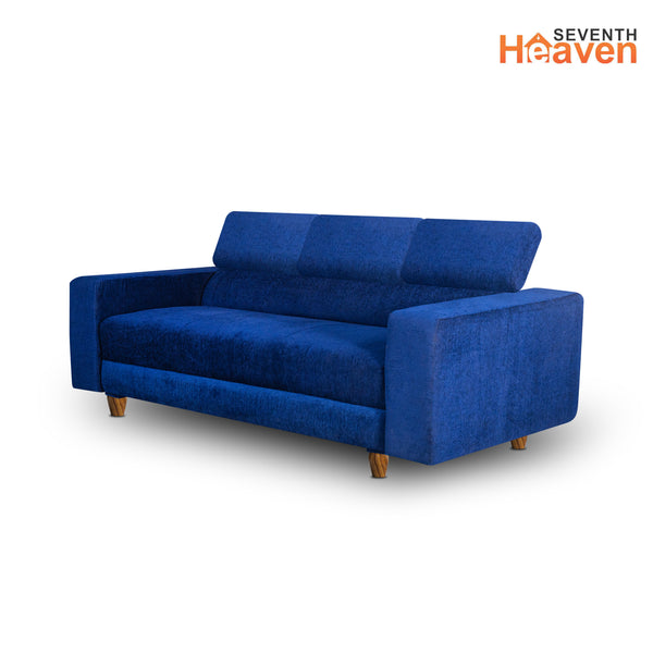 Berlin (3+1+1) Seater Sofa- ( Premium Molfino Fabric-Blue )