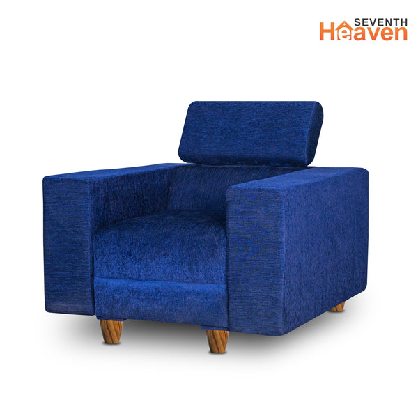 Berlin (3+1+1) Seater Sofa- ( Premium Molfino Fabric-Blue )