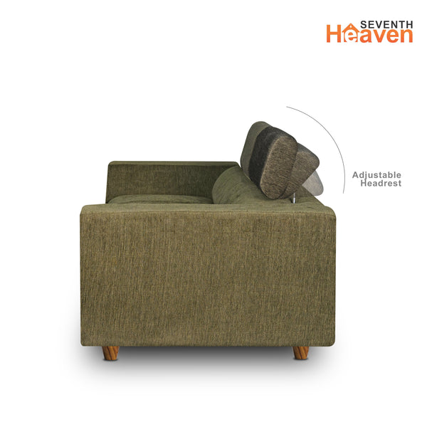 Berlin (3+1+1) Seater Sofa- ( Premium Molfino Fabric-Green )