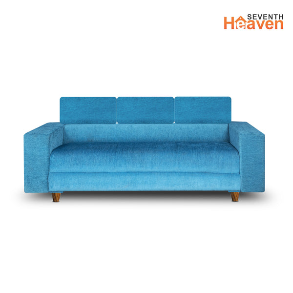 Berlin (3+1+1) Seater Sofa- ( Premium Molfino Fabric- Sky Blue )