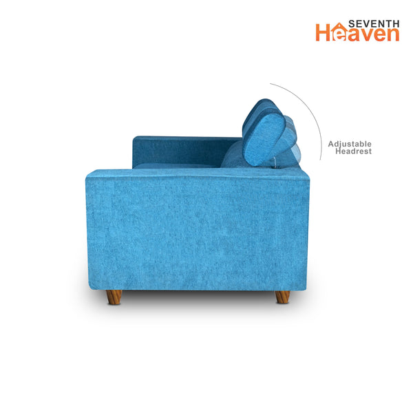 Berlin (3+1+1) Seater Sofa- ( Premium Molfino Fabric- Sky Blue )