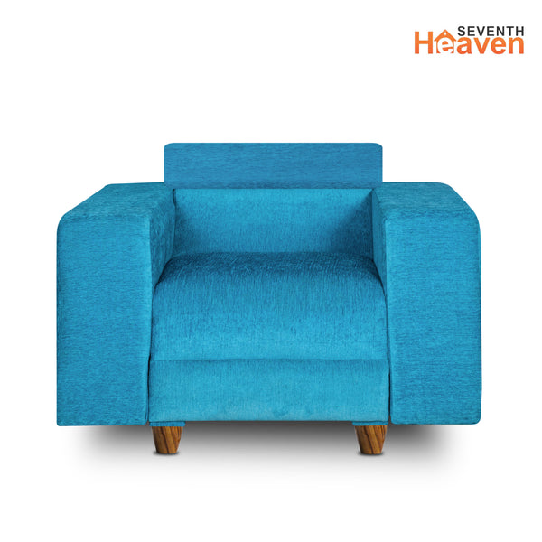 Berlin (3+1+1) Seater Sofa- ( Premium Molfino Fabric- Sky Blue )
