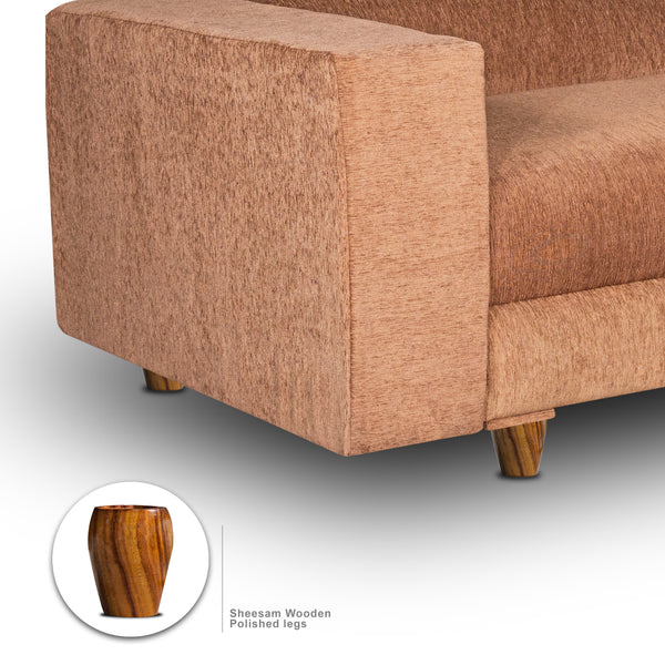 Berlin (3+2) Seater Sofa- ( Premium Molfino Fabric- Beige )