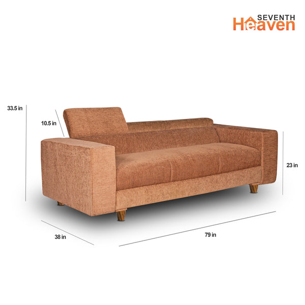 Berlin (3+2) Seater Sofa- ( Premium Molfino Fabric- Beige )
