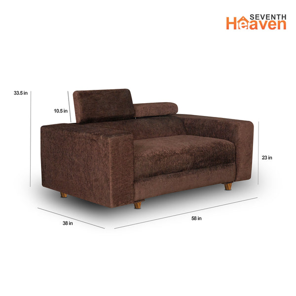 Berlin (3+2) Seater Sofa Right Corner- ( Premium Molfino Fabric- Brown )