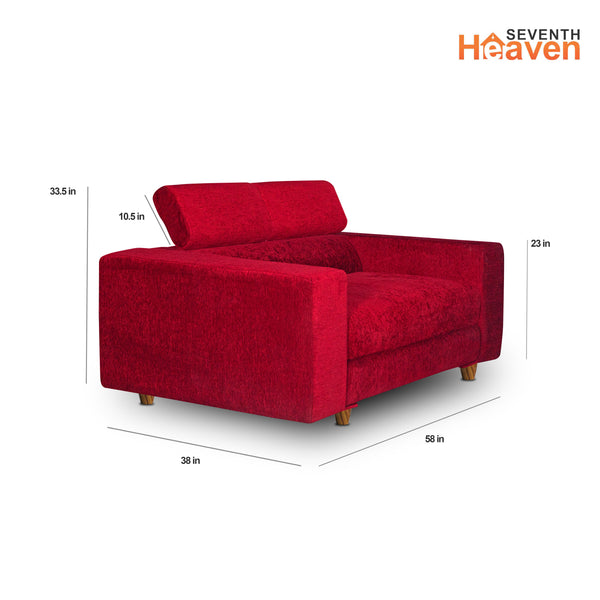 Berlin (3+2) Seater Sofa- ( Premium Molfino Fabric- maroon )