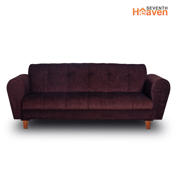Milan 5 Seater with 2 Ottoman- ( Premium Molfino Fabric- Brown )