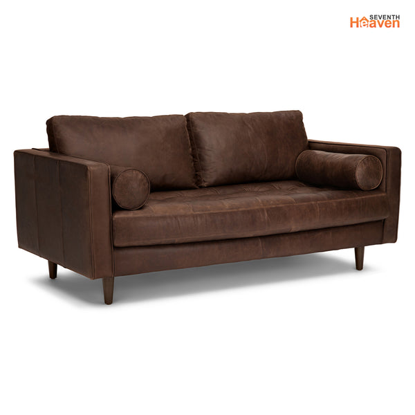 Vienna 2 Seater Sofa- ( Leatherette Fabric - Taos Brown)