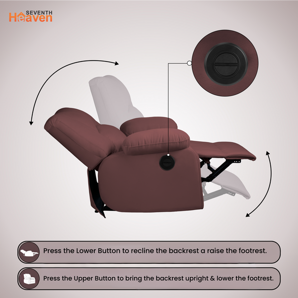 Phoenix Icon 1 Seater Motorise Recliner – ( DIY-Friendly, Plush Suede - Brown )