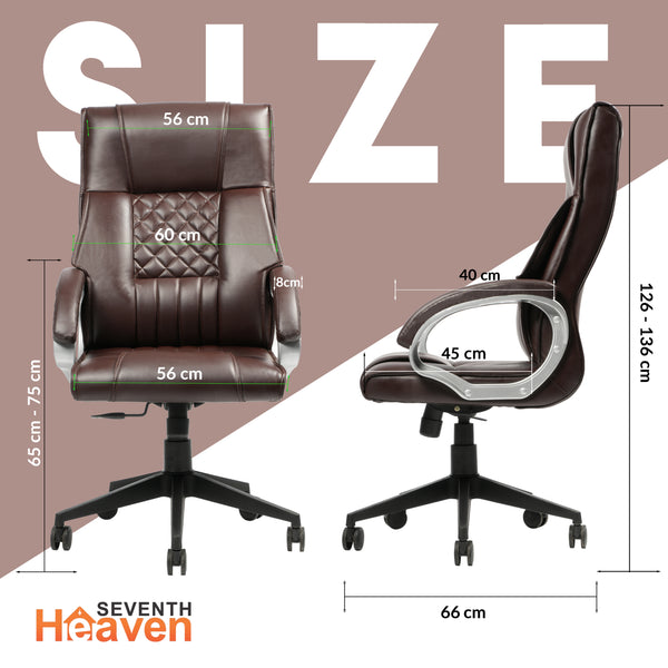 Magnum Mid-Back Office Chair – Ergonomic, Durable & Versatile (Leatherett - Brown)